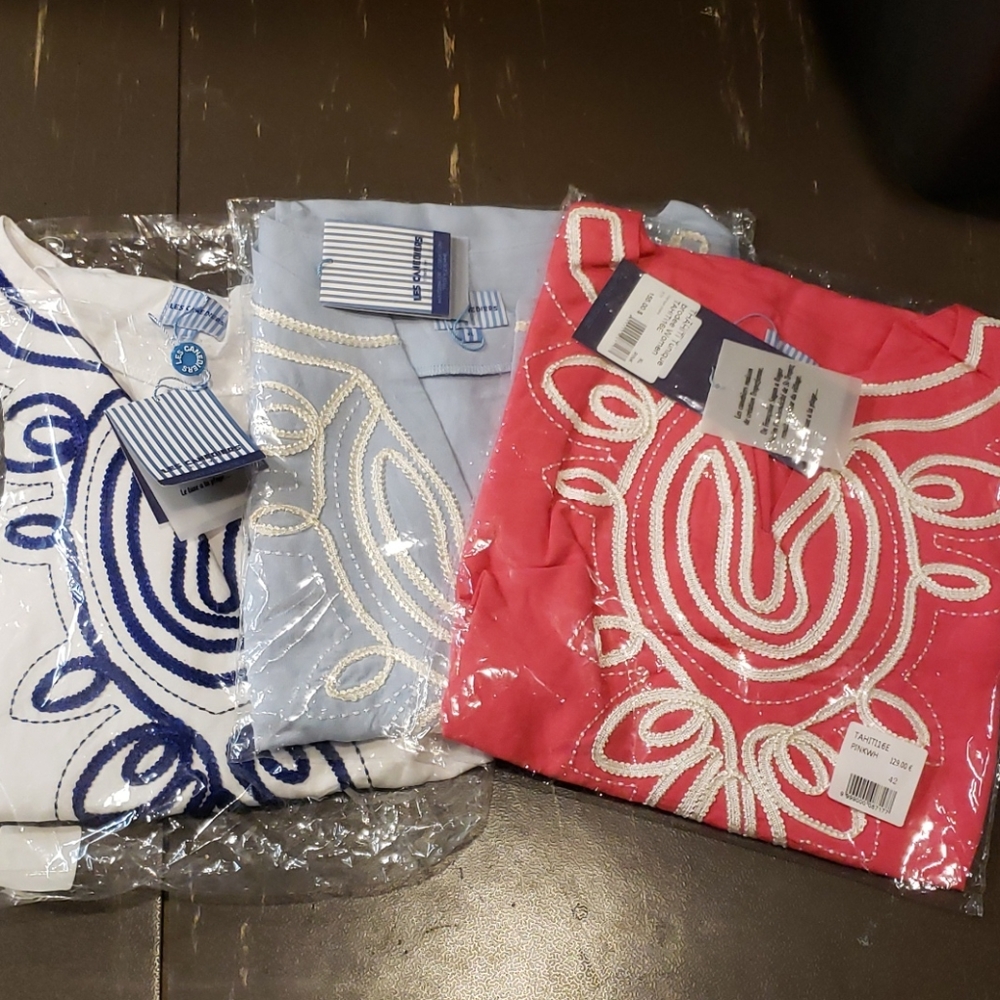 LES CANEBIERS tunique bundle of 3, nwt
